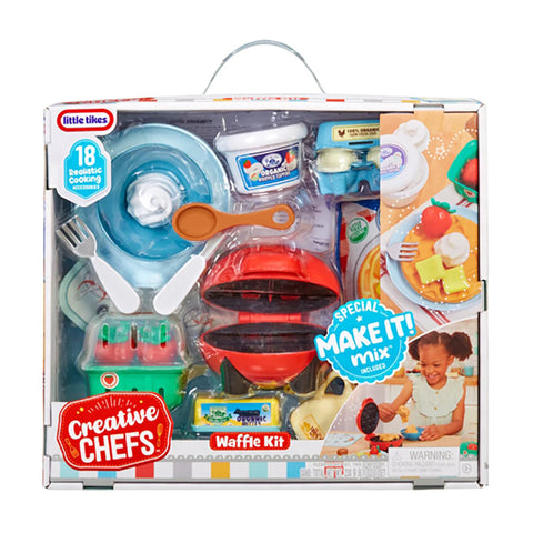 Little Tikes Creative Chefs Waffle Kit | Pretend Play Cooking Set with Accessories – Age 3+