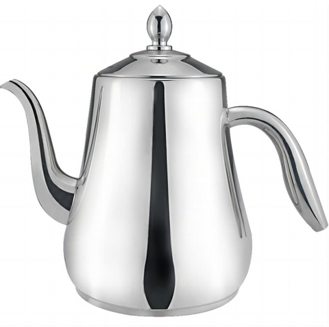 SANQIAHOME 54Oz(1.55 litres) 5-6 Cups 18/8 Stainless Steel Teapot with Strainer Infuser Filter