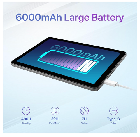 UMIDIGI 10.1 Inch TabletAndroid 13 Tablets, G2 Tab Tablet - Space Gray | Damaged Packaging