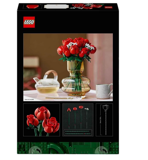 LEGO 10328 Icons Bouquet of Roses, Artificial Flowers Set for Adults
