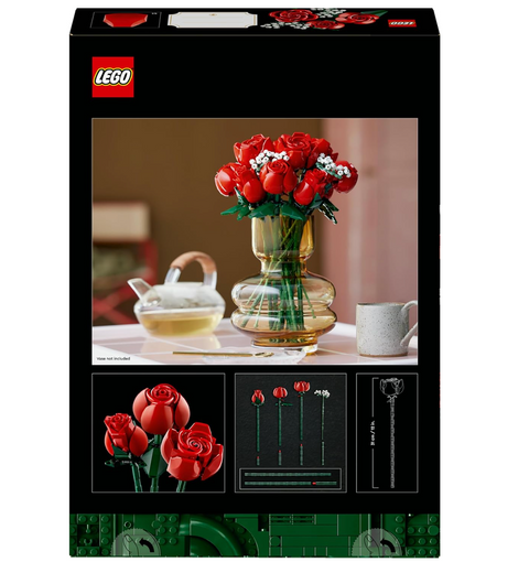 LEGO 10328 Icons Bouquet of Roses, Artificial Flowers Set for Adults| Damaged Packaging