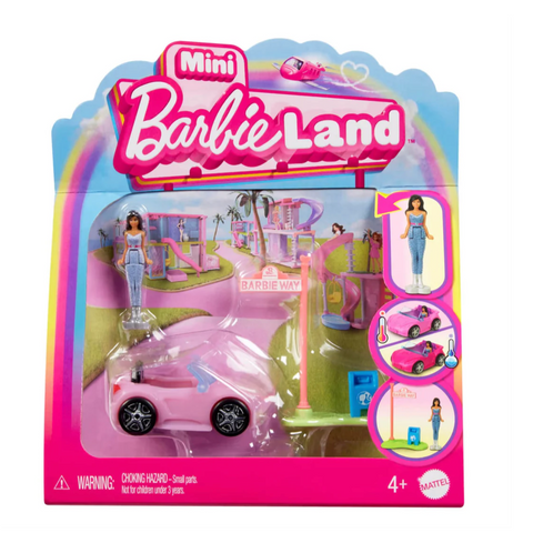 Mattel Mini Barbieland Doll & Vehicle Play Set – With Colour Change Feature