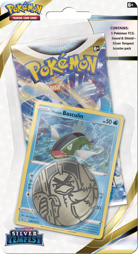 Pokemon - Sword and Shield Silver Tempest 1 Pack Checklane Blister - Hisuian Basculin