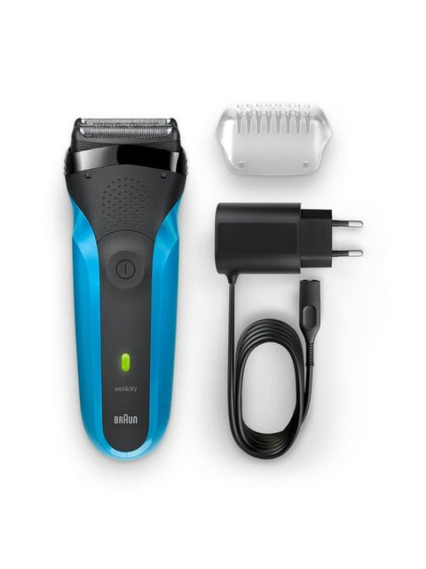 Braun Series 3 Electric Shaver Wet & Dry Razor For Men Black/Blue 310