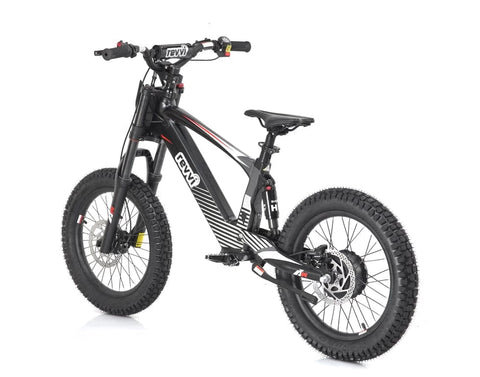 Revvi 18" Kids Electric Balance Bike – Black (Pre‑Order)