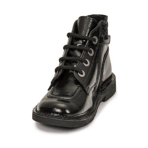 Kickers Women's Kick COLZ Oxford Flat, Black Leather, 2 UK