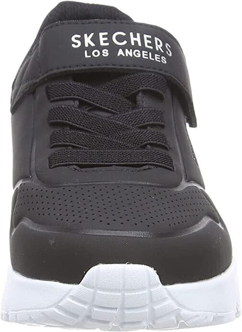 Skechers Boy's Uno Lite Vendox Sneaker, Black/White, 10.5 UK