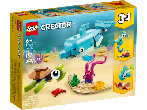 LEGO 31128 Creator Dolphin, Seahorse & Turtle 3-in-1 Set | Damaged Packaging