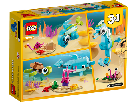 LEGO 31128 Creator Dolphin, Seahorse & Turtle 3-in-1 Set | Damaged Packaging