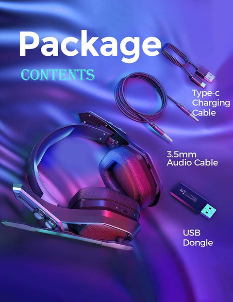 Mpow Iron Pro Wireless Gaming Headset Wired 3.5mm USB Over-Ear | Damaged Packaging