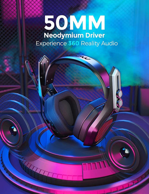 Mpow Iron Pro Wireless Gaming Headset Wired 3.5mm USB Over-Ear | Damaged Packaging