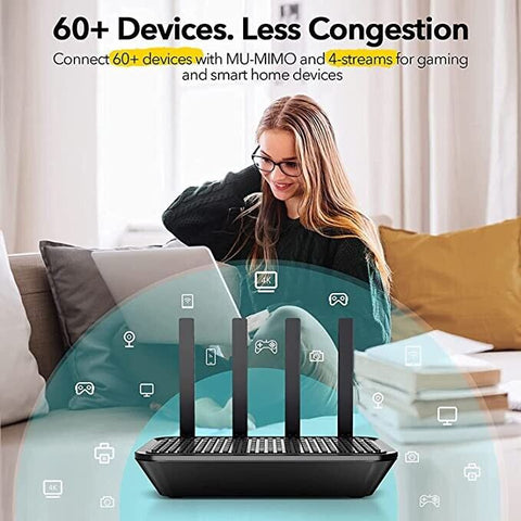 Rock Space AC2100 MU-MIMO Dual Band Wi-Fi Router - 2100Mbps