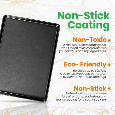 NutriChef Stylish Metallic Coating Non-stick Mega Bake Pan