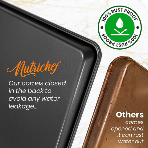 NutriChef Stylish Metallic Coating Non-stick Mega Bake Pan