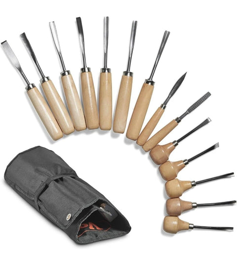 VonHaus 16pc Wood Carving Tool Set