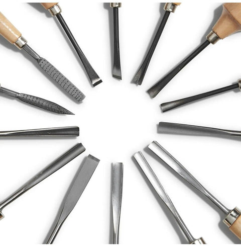 VonHaus 16pc Wood Carving Tool Set