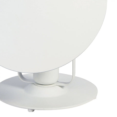 GoodHome Kiranat Matt White IP20 E27 10W Metal Table Light | Clearance