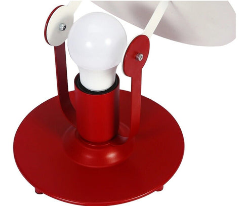 GoodHome Kiranat Matt Red IP20 E27 10W Metal Table Light | Clearance