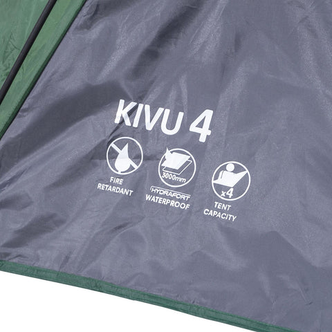 Regatta Kivu v3 4-Man Dome Tent | Greener Pastures Ebony