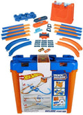 Hot Wheels Track Builder Deluxe Stunt Box – Portable 15‑ft Track Case with Curve Pieces, Launchers & 2 Cars for Stunt Racing Play – Ages 6+ 
