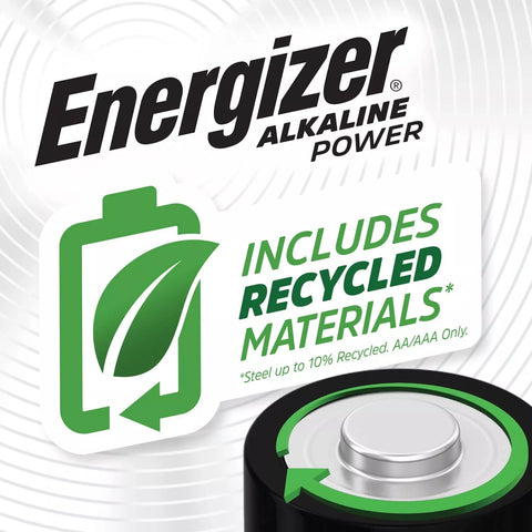 Energizer AA Batteries, Alkaline Power, 16 Pack, Double A Battery Pack | Damaged Packaging