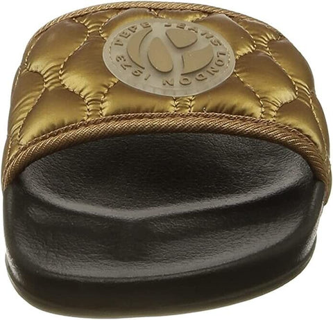 Pepe Jeans Gold Women’s Slider Flip-Flops – PAD Slip-On Sandals
