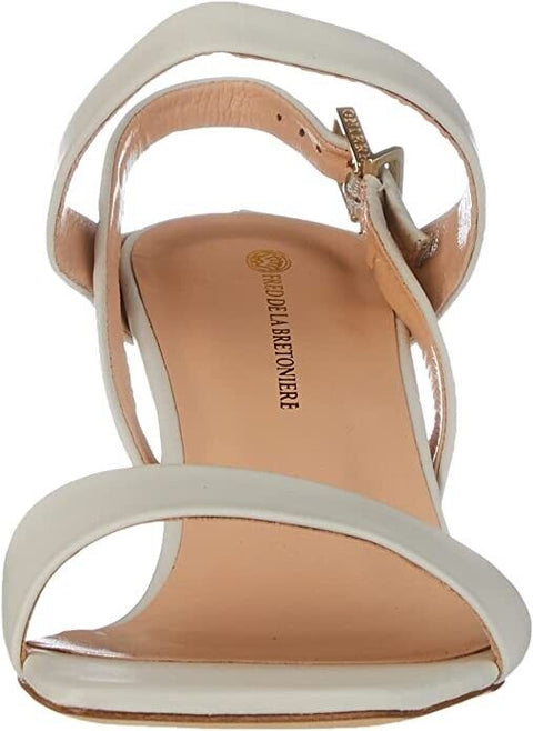 Fred de la Bretoniere Off-White Leather Sandals – FRS1191 for Women