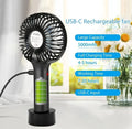 Miady Handheld Rechargeable Pocket Fan – Black