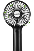 Miady Handheld Rechargeable Pocket Fan – Black